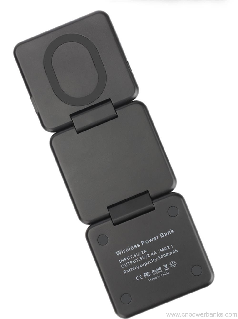 Chargeur Induction pour Téléphone + Batterie Powerbank 5200mAh pour  Smartphone, Écouteurs et Smartwatch avec Câble Type-C Intégré